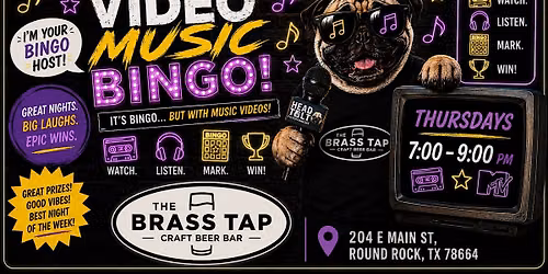 Video Music Bingo at The Brass Tap