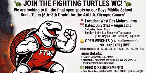 AAU Jr Olympics Freestyle Wrestling event 