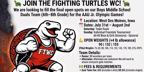 AAU Jr Olympics Freestyle Wrestling event 