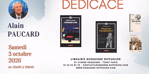 D\u00e9dicace d\u2019Alain Paucard : "Tirez sur l\u2019architecte !"