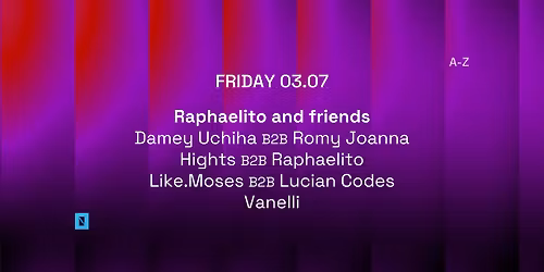 03.07 TOFFLER Presents Raphaelito and friends