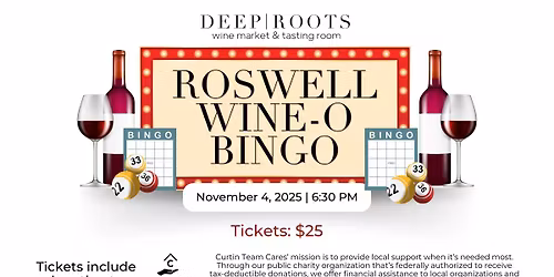 Wine-O BINGO benefitting Curtin Team Cares