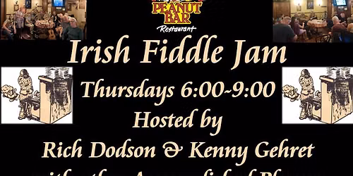 Irish Fiddle Jam, Weekly at The Peanut Bar