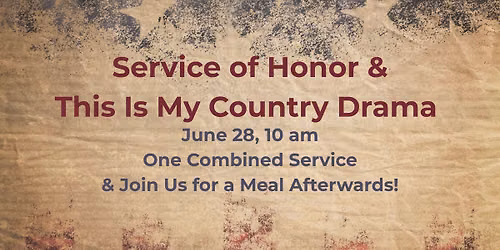 NC Service of Honor & This Is My Country Drama