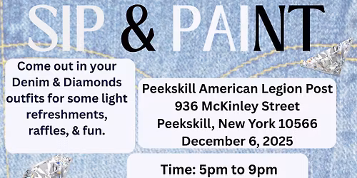 3rd Annual Sip & Paint Fundraiser "Denim and Diamond "
