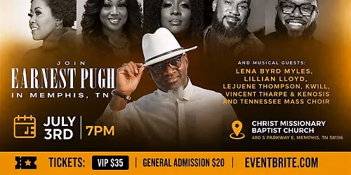 EARNEST PUGH LIVE IN MEMPHIS The Legacy Experience: A 20 Year Celebration