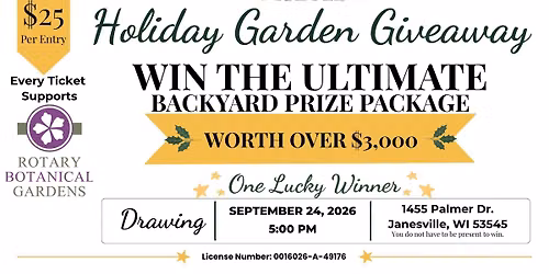 Holiday Garden Giveaway Raffle
