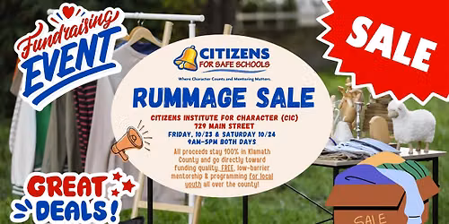 Citizens for Safe Schools Rummage Sale Fundraiser