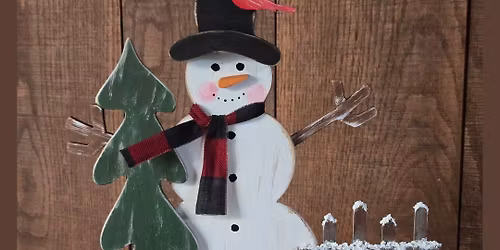 Adult Only- Wooden Snowman Scene