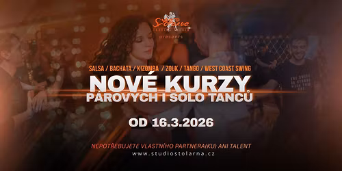 Nov\u00e9 tane\u010dn\u00ed kurzy od 16.3.- 10.5. - salsa, bachata, zouk, kizomba, tango, west coast swing, lambada