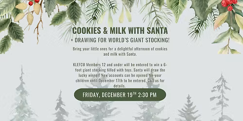 Cookies and Milk with Santa!