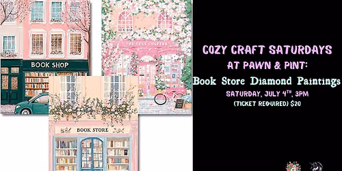 Cozy Craft Saturdays: Book Store Diamond Paintings