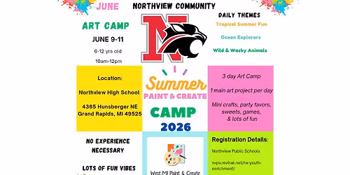 Paint & Create Summer Art Camp - Northview