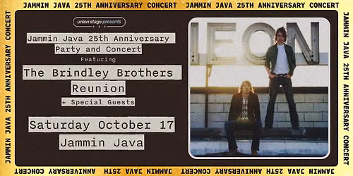 Jammin Java 25th Anniversary Party and Concert Featuring The Brindley Brothers Reunion