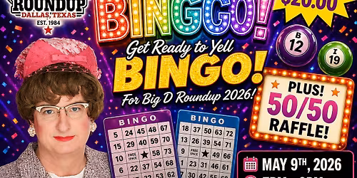Gay Bingo for Big D Roundup 2026 with Sister Helen Holy
