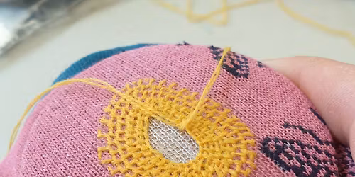 Visible Mending with Honeycomb Darning