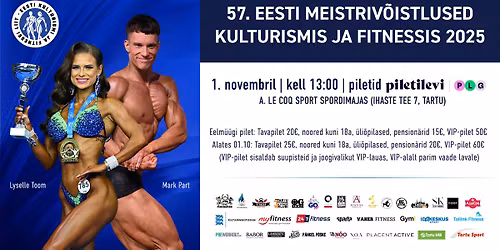 57. Eesti meistriv\u00f5istlused kulturismis ja fitnessis