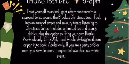 Brookes Christmas Afternoon Tea Party