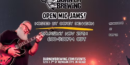 Open Mic Jams w\/Corey Dennison LIVE in The Back Room!