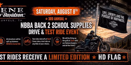 3rd Annual NBBA Back 2 School Drive & Test Ride Event
