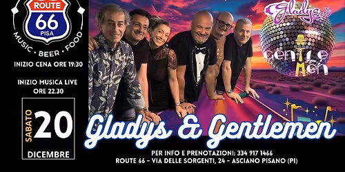 Gladys & Gentlemen Live - Dance anni \u201970, \u201980 e \u201990.