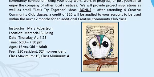 Creative Community Club - Paitning on Paper