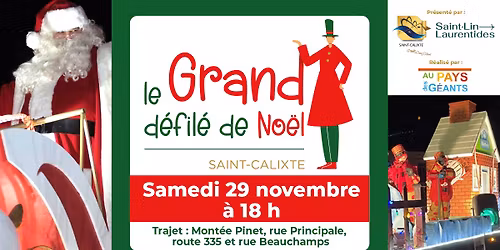Le Grand défilé de Noël à Saint-Calixte