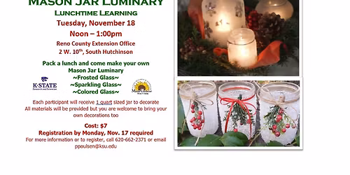 Make Your Own Mason Jar Luminary Class