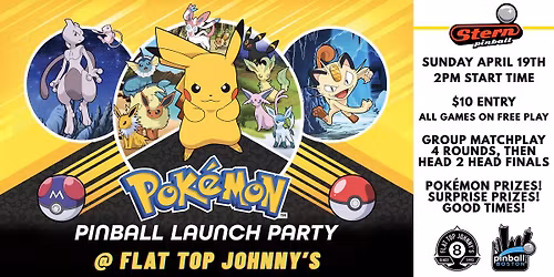 Pok\u00e9mon Pinball Party & Tournament @ FTJ's