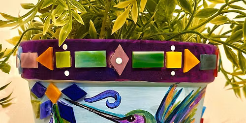 Hummingbird Planter Painting and Mosaic at ZoiglBrau Brewing Co.