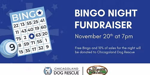 Bingo Night Fundraiser for Chicagoland Dog Rescue