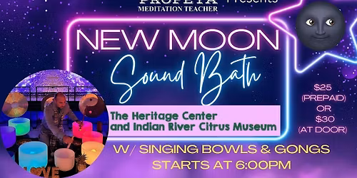 NEW MOON SOUND BATH w\/ Singing Bowls & GONGS!