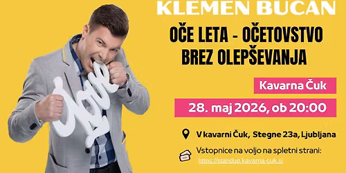 Stand\u010cUK: KLEMEN BU\u010cAN, O\u010de leta - o\u010detovstvo brez olep\u0161evanja