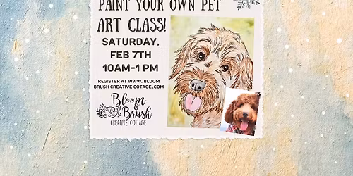 Watercolor Pet Portrait Art Class! 