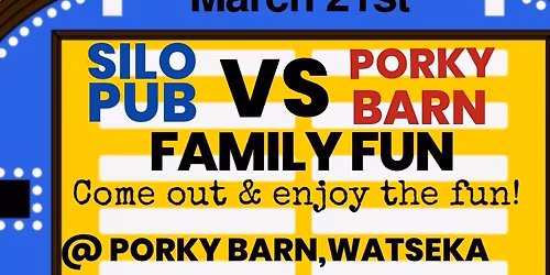 FAMILY FUN FEUD- Silo Pub vs Porky Barn