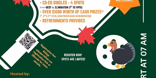 2nd Annual Turkey Smash Pickleball Tournament