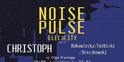 Noise, Pulse and Elec3city Vol. 15: Christoph, Bukowiecka\/Torbicki\/Steczkowski, Vj: Olga Ward\u0119ga 