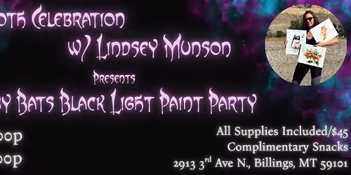 Baby Bats Black Light Paint Party