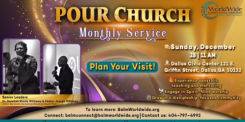 POUR | Discipleship & Worship Community | Monthly Service
