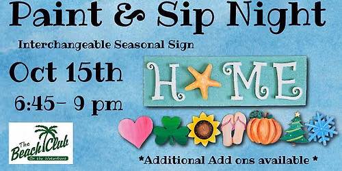 Seasonal HOME Sign Paint Night