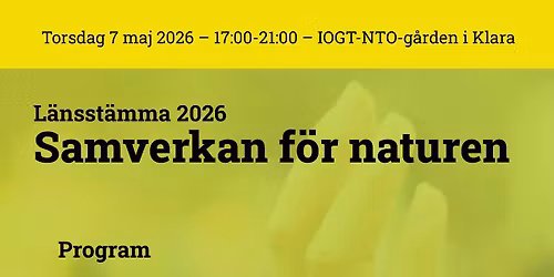 L\u00e4nsst\u00e4mma Stockholm 2026: Samverkan f\u00f6r naturen