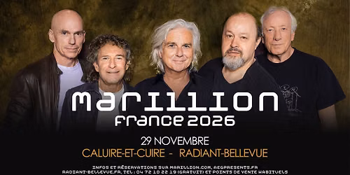 MARILLION \u00b7 26\/11\/26 - Radiant-Bellevue (Caluire-et-Cuire)