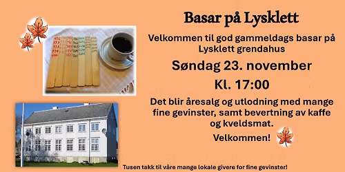 Basar p\u00e5 Lysklett