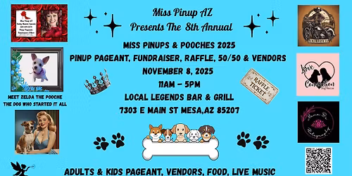 Miss Pinups & Pooches Fundraiser & Adoption Day For Love Connection Dog Rescue 