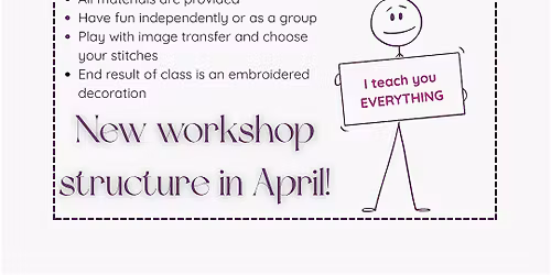 Embroidery Workshop at Final Gravity