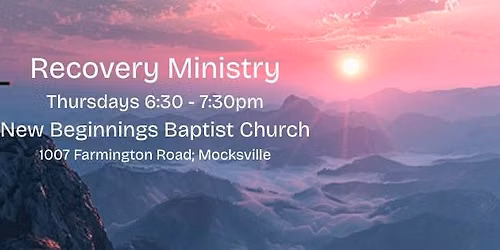 Recovery Ministry Meeting - Every Thursday