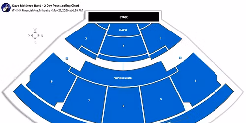 Dave Matthews Band - 2 Day Pass at Broadview Stage at Saratoga Performing Arts Center