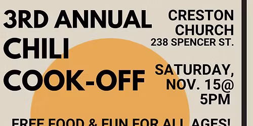 3rd Annual Chili Cookoff-CASH PRIZES