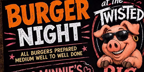 $5 Burger Night! $4 Orange Crush Cocktails and FREE POOL (7-10PM)!