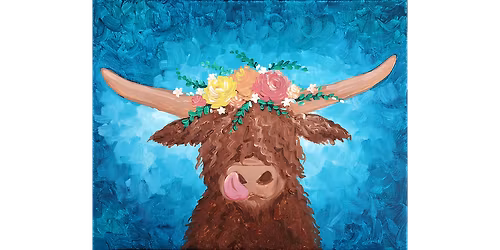 Cute Shaggy Cow - Paint and Sip in Fishkill | Classpop!\u2122